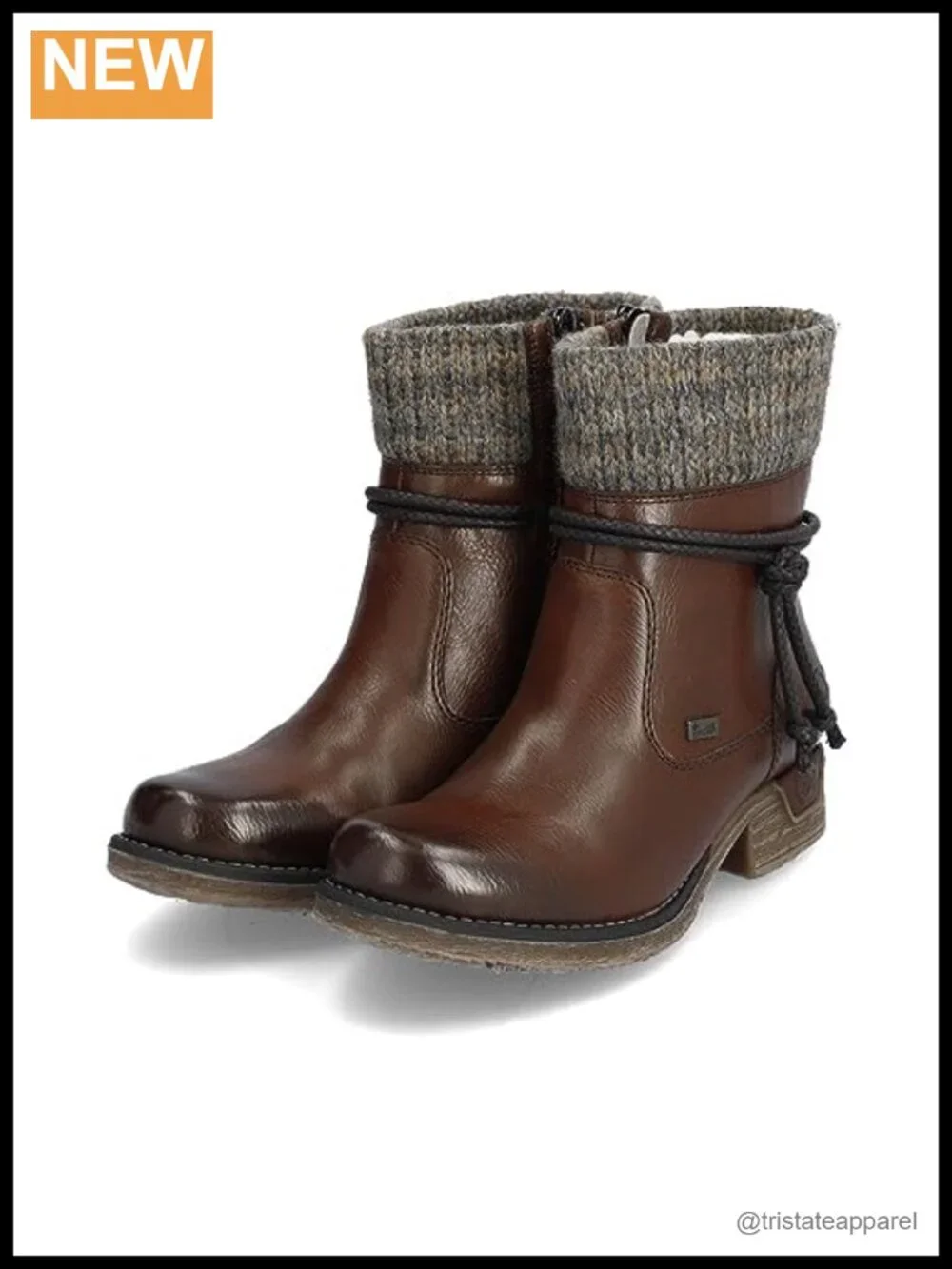 Women's Round Toe Block Heel Synthetic Leather Lace-Up Bootie Winter Casual